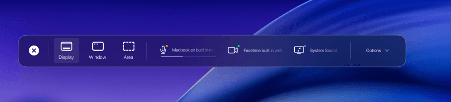 System audio recording in Phia